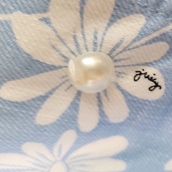 Juicy Couture Black Label Denim Jacket With Pearls - Picture 9 of 12